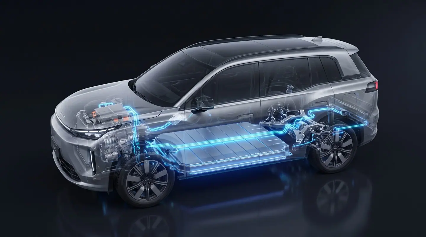 GAC AION i60 rentgen sxemasi: batareya, motor, osma